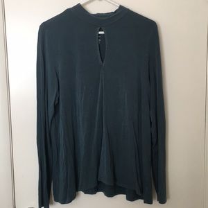 American Eagle dark green long sleeved shirt